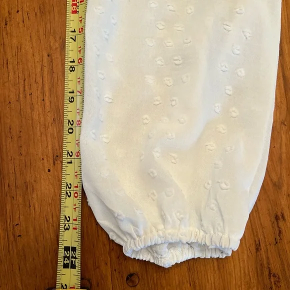 NWT Pretty White Ruffle, Long Sleeve Top - Picture 11 of 16
